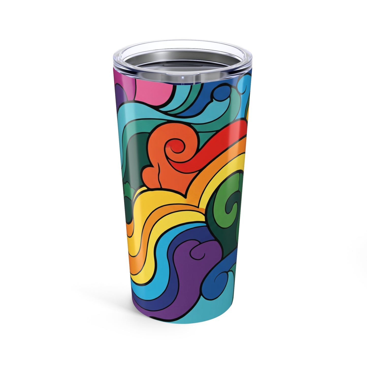 20oz Stainless Steel Tumbler With Double Wall Vacuum Insulation Leak Proof Travel Mug With Lid Printed For Hot Or
