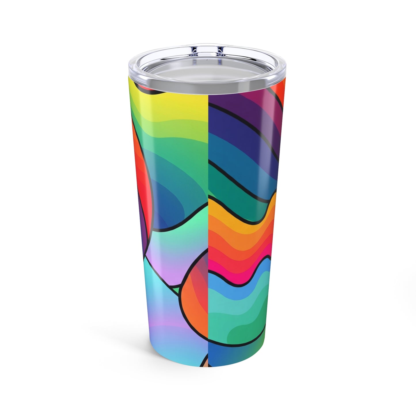 20 Oz Stainless Steel Travel Mug With Double Wall Insulation Spill Resistant Durable Printed Design Hot And Cold