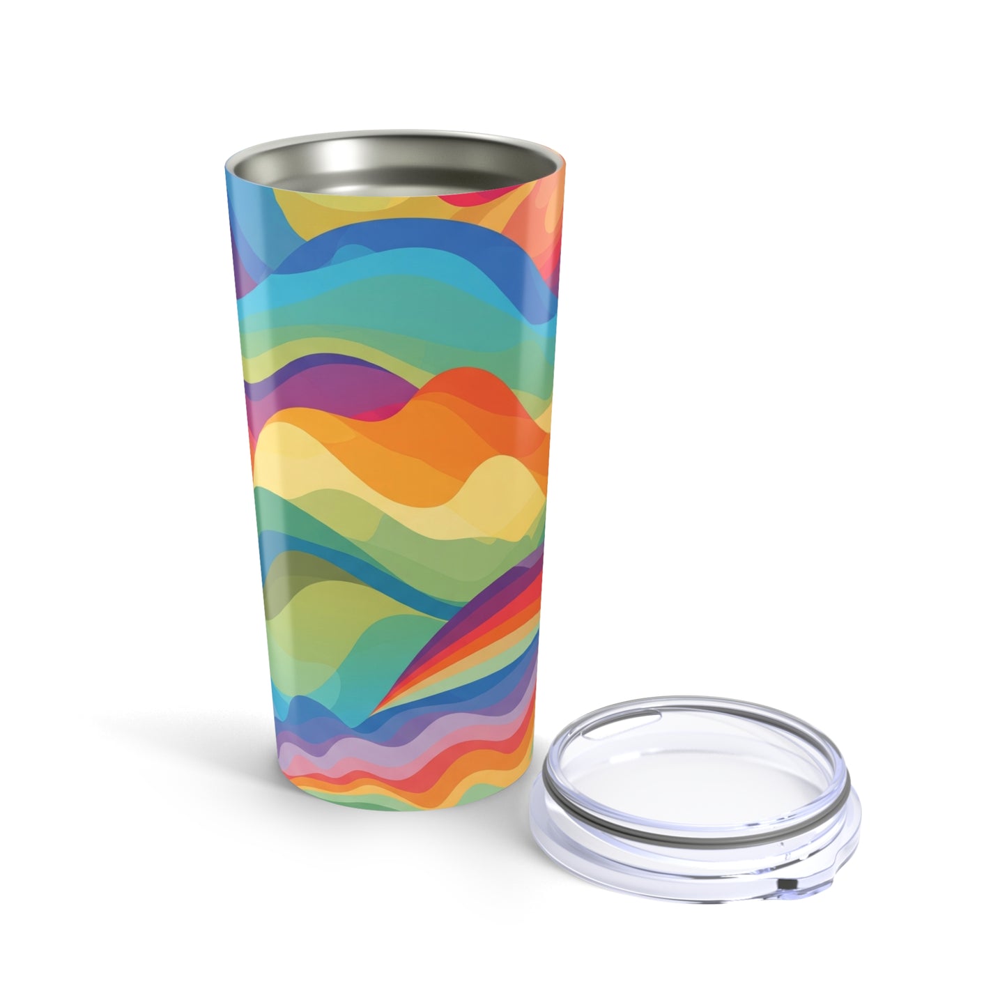 20oz Stainless Steel Printed Tumbler With Double Wall Vacuum Insulation Spill Resistant Travel Mug Durable
