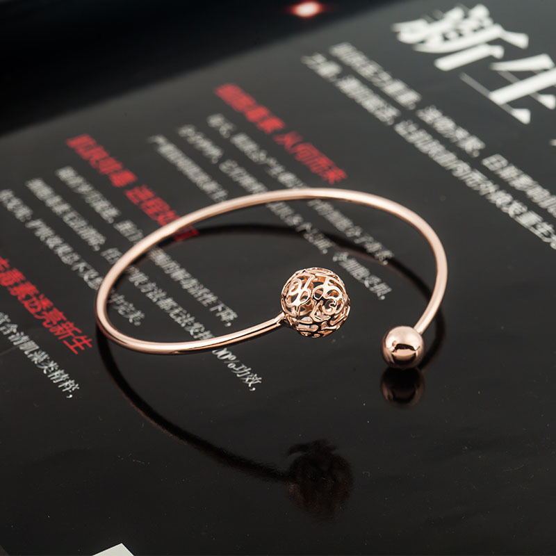 Womens Hollow Flower Ball Bracelet Silver Plated Gold Plated Alloy Jewelry European Style Accessory Everyday Wear