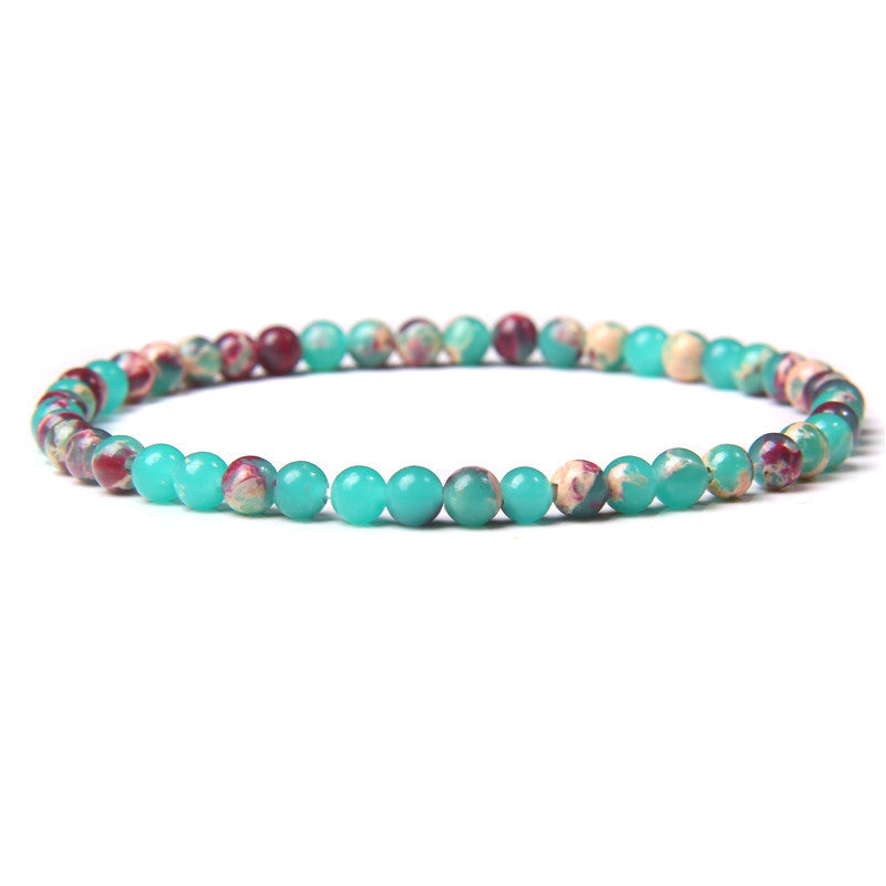 Womens Agate Stone Bead Bracelet Ethnic Geometric Crystal Jewelry Natural Energy Stone Peacock Agate Bracelet Gift