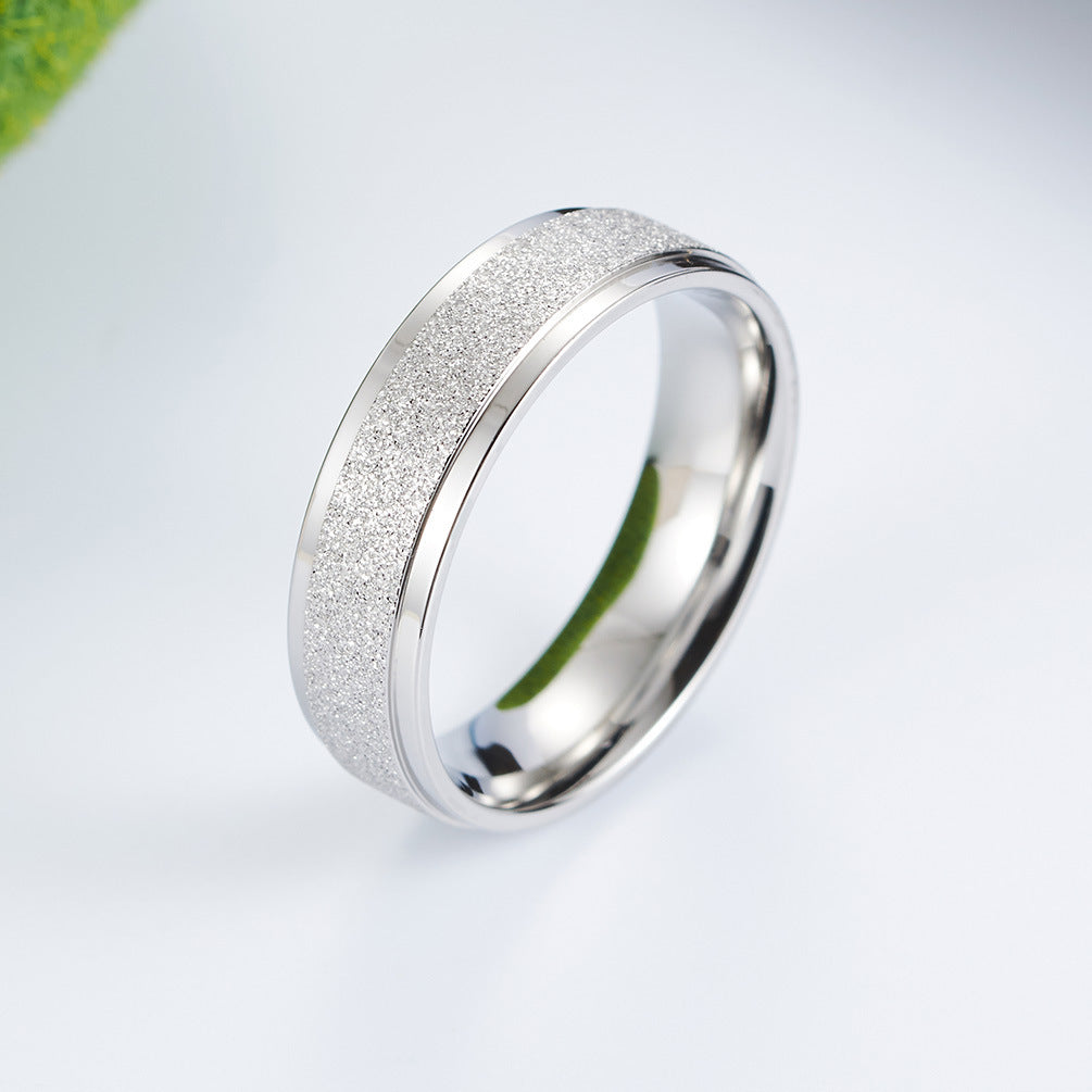 Titanium Steel Geometry Ring Polished Minimal Design Gift For Festivals Individually Packed Jewelry For Everyday Wear
