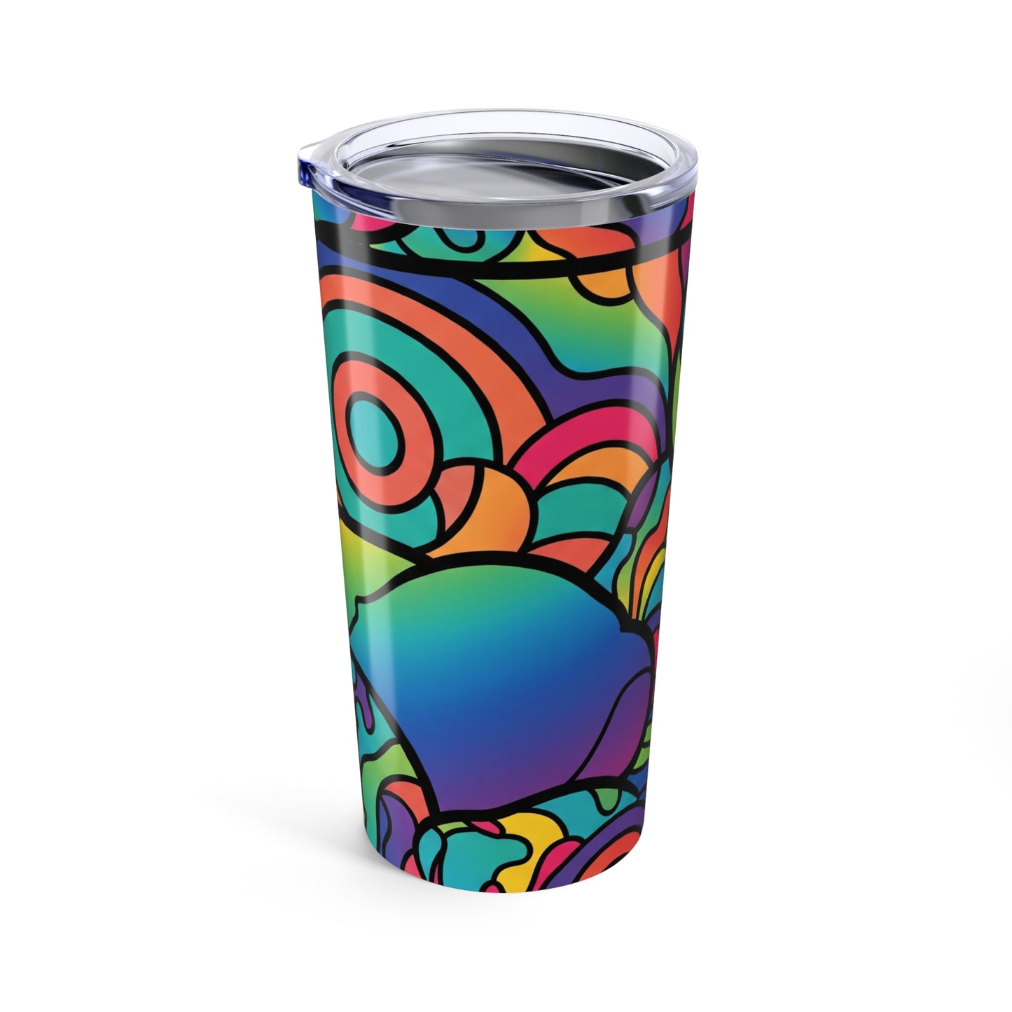 20Oz Stainless Steel Tumbler With Vibrant Printed Design Double Wall Vacuum Insulated Spill Resistant Travel BPA