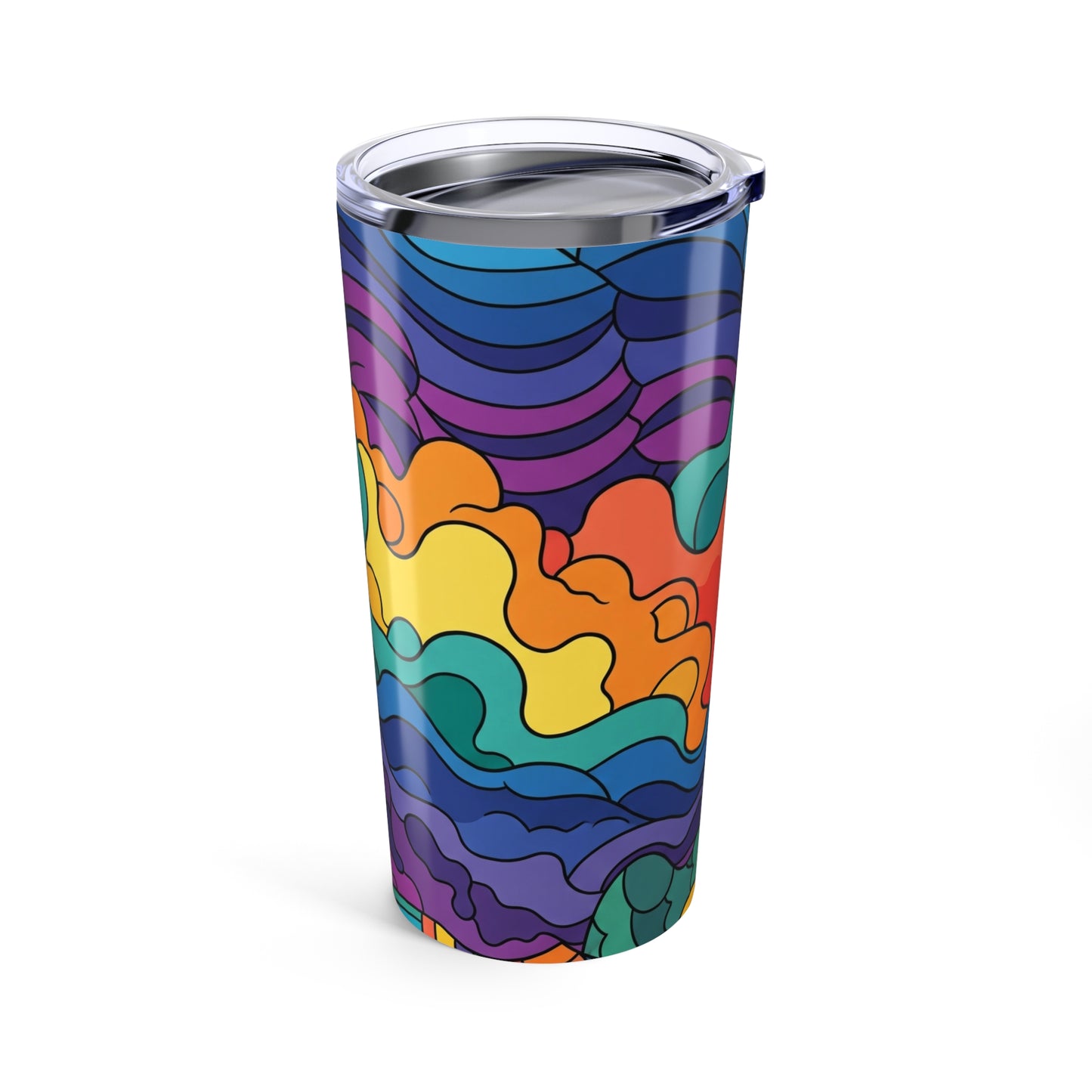 20oz Travel Mug With Double Wall Vacuum Insulation Spill Resistant Stainless Steel Durable Printed Dishwasher Safe