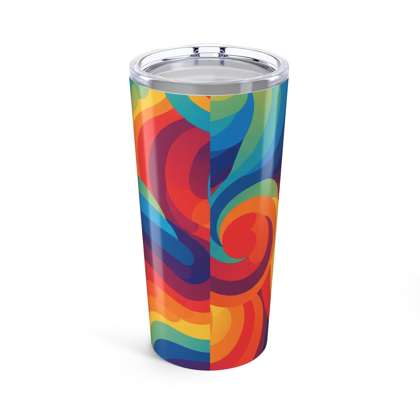 20oz Stainless Steel Tumbler With Printed Design Vacuum Insulation Spill Resistant Hot Or Cold Beverages