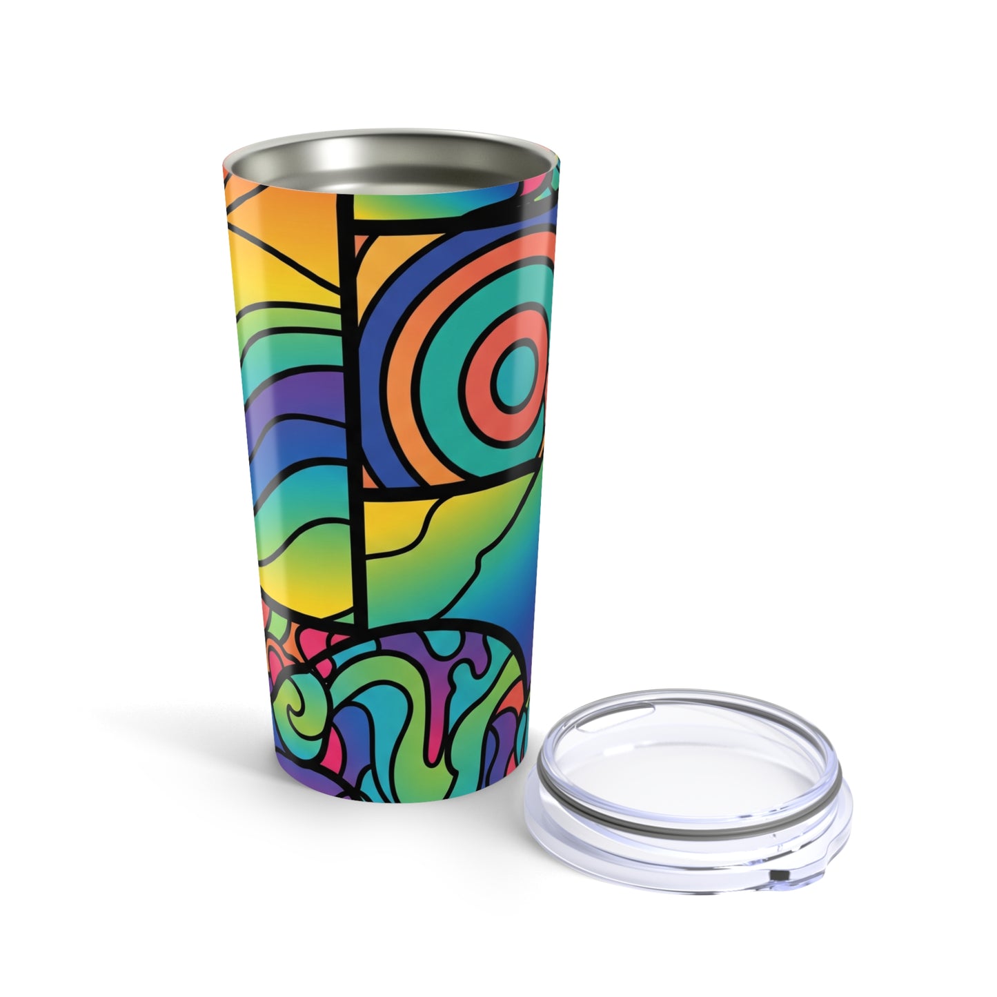 20Oz Stainless Steel Tumbler With Vibrant Printed Design Double Wall Vacuum Insulated Spill Resistant Travel BPA