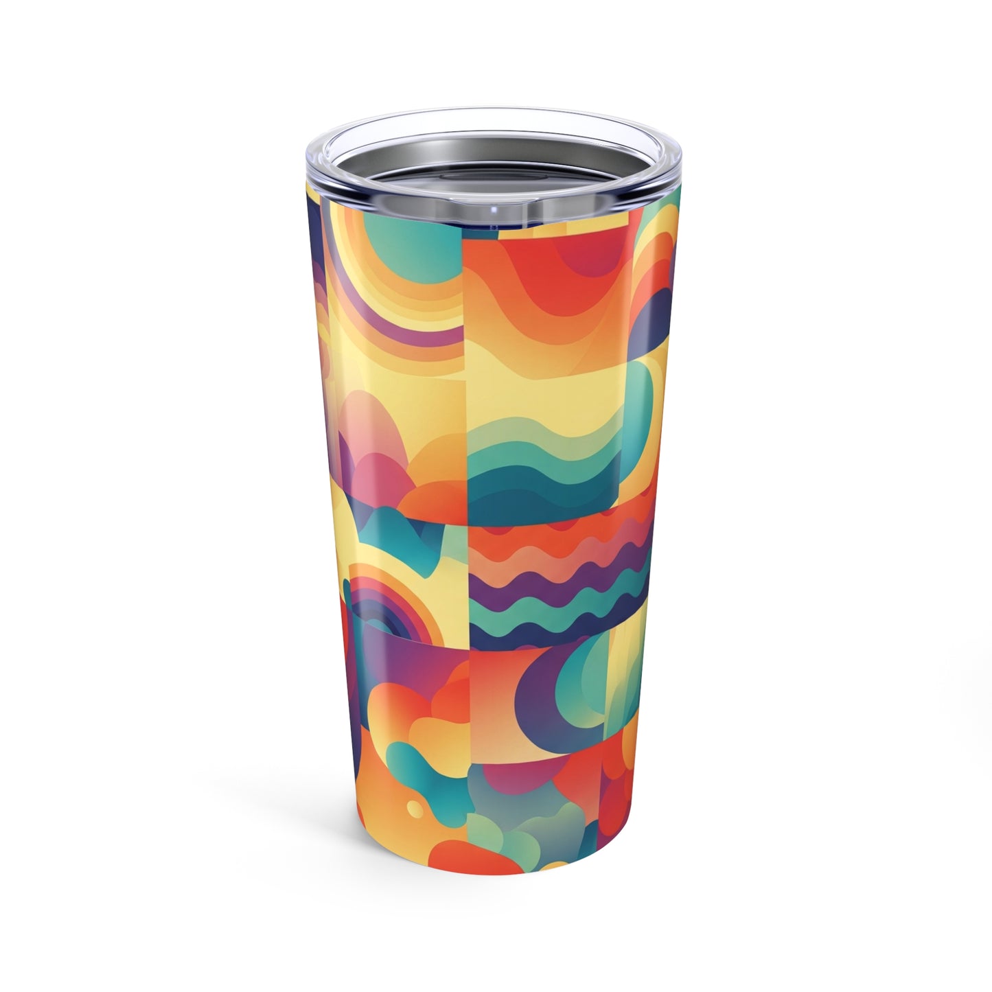 20oz Stainless Steel Travel Mug With Double Wall Insulation Leak Proof Printed Design And Durable Lid For Hot