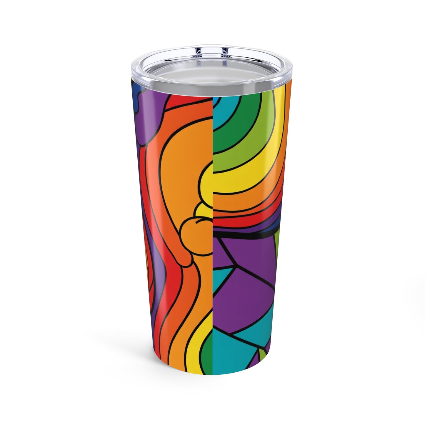 20oz Stainless Steel Tumbler With Printed Artwork Double Wall Vacuum Insulation Spill Resistant Travel Mug Durable
