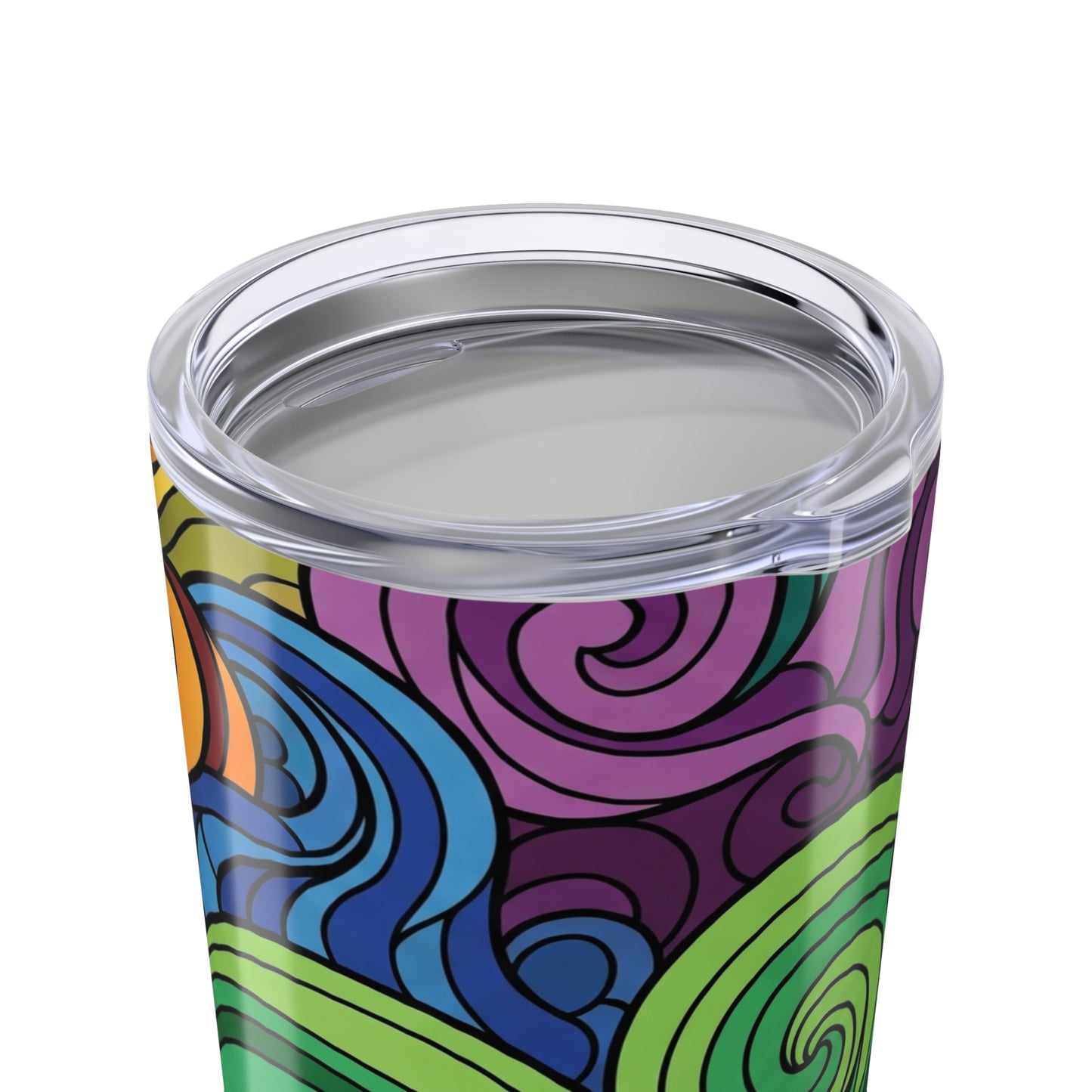 20 Oz Stainless Steel Travel Mug Double Wall Vacuum Insulated Leak Proof For Hot And Cold Drinks Printed Design