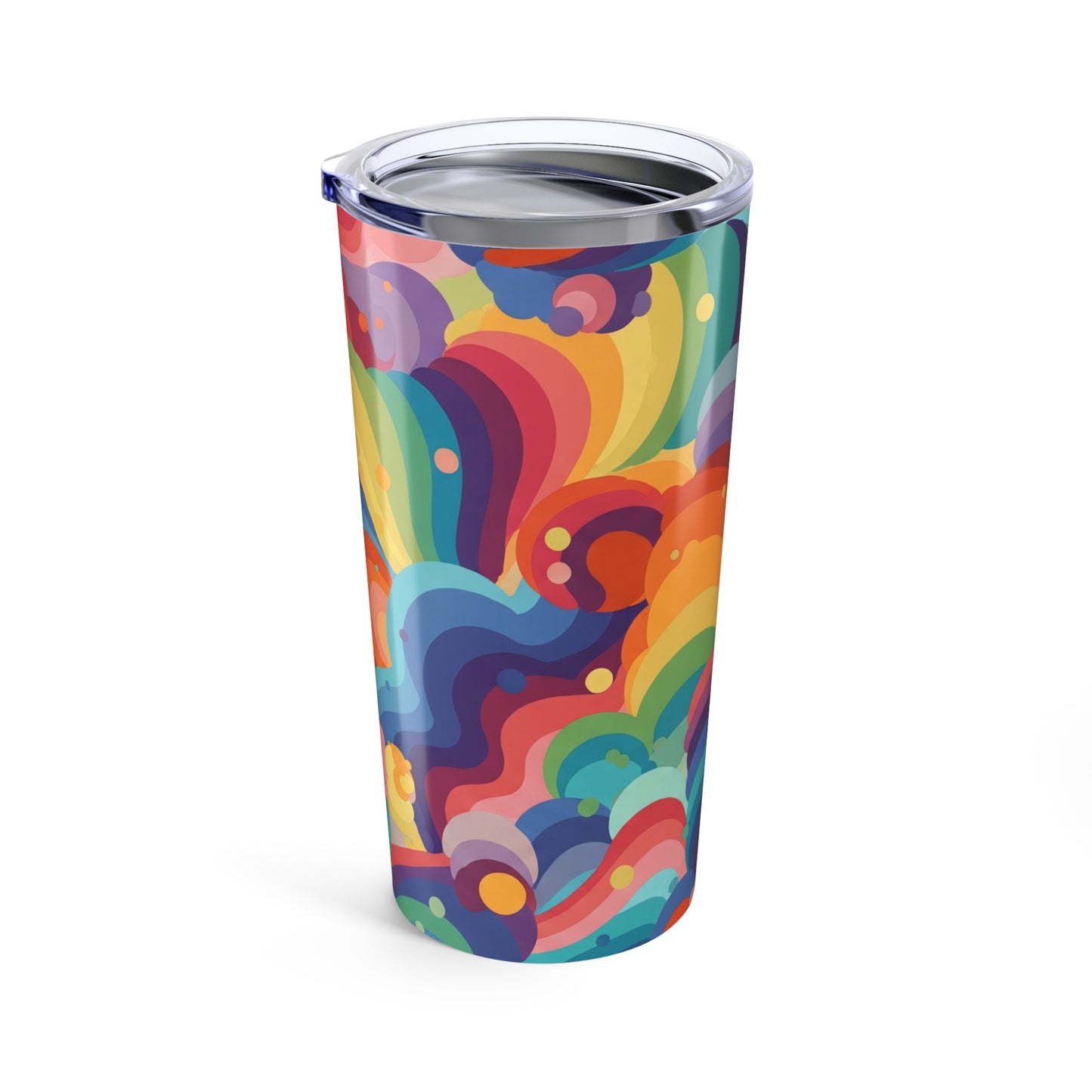 20oz Stainless Steel Printed Tumbler With Double Wall Vacuum Insulation Leak Proof Travel Mug For Hot And Cold