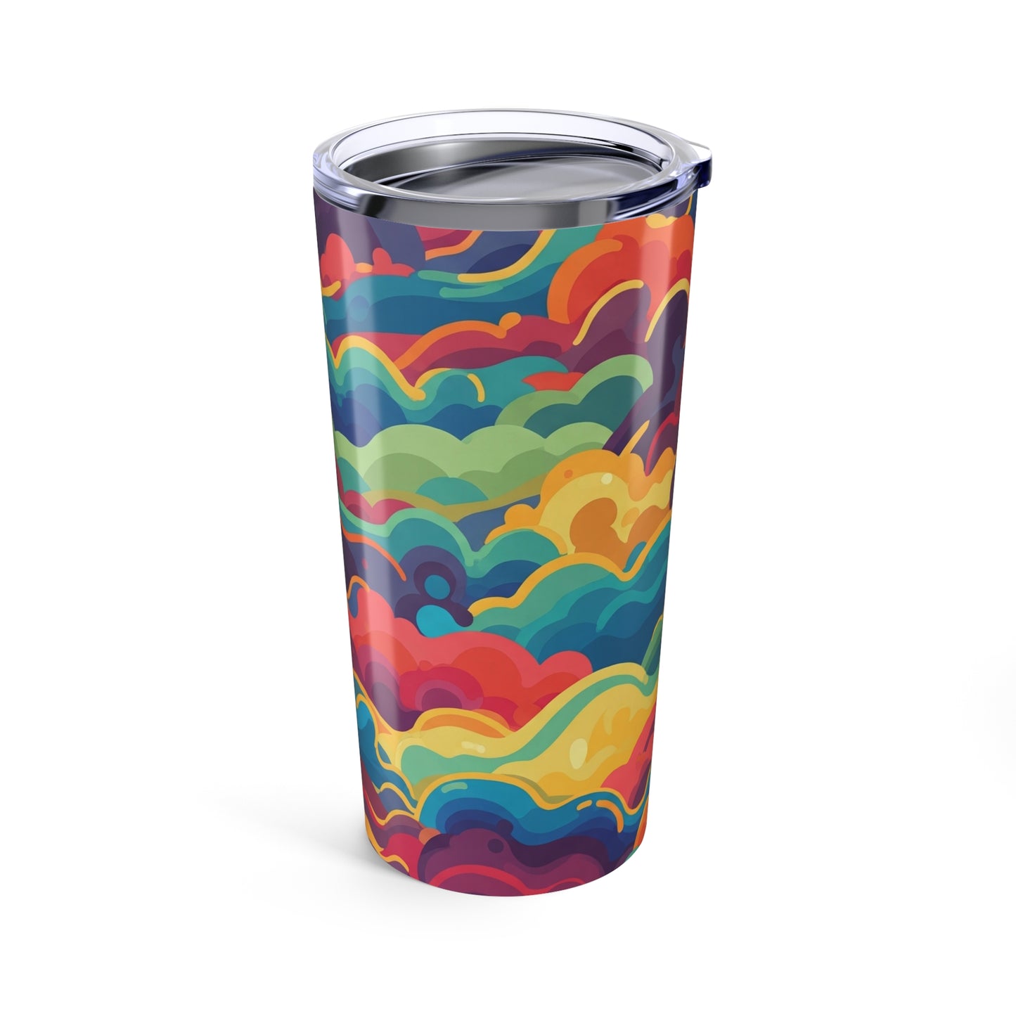 20oz Stainless Steel Tumbler With Printed Design Double Wall Vacuum Insulated Spill Resistant Durable Hot And Cold
