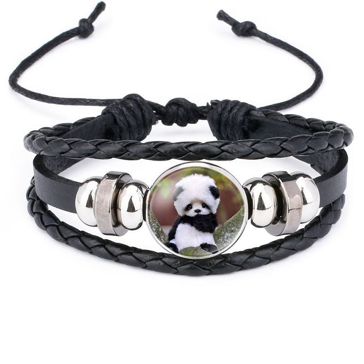 Womens Braided Leather Bracelet With Crystal Inlay Ethnic Style Adjustable Length Glass Bead Jewelry For Women