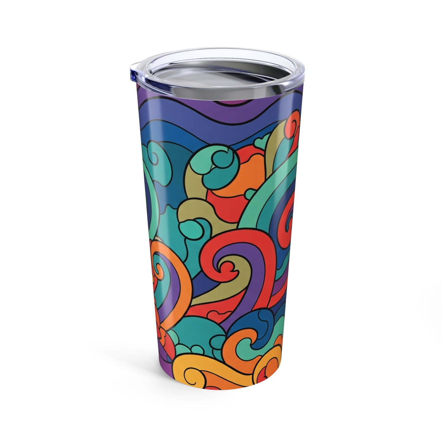 20oz Stainless Steel Tumbler With Printed Design Double Wall Vacuum Insulated Spill Resistant For Hot Or Cold