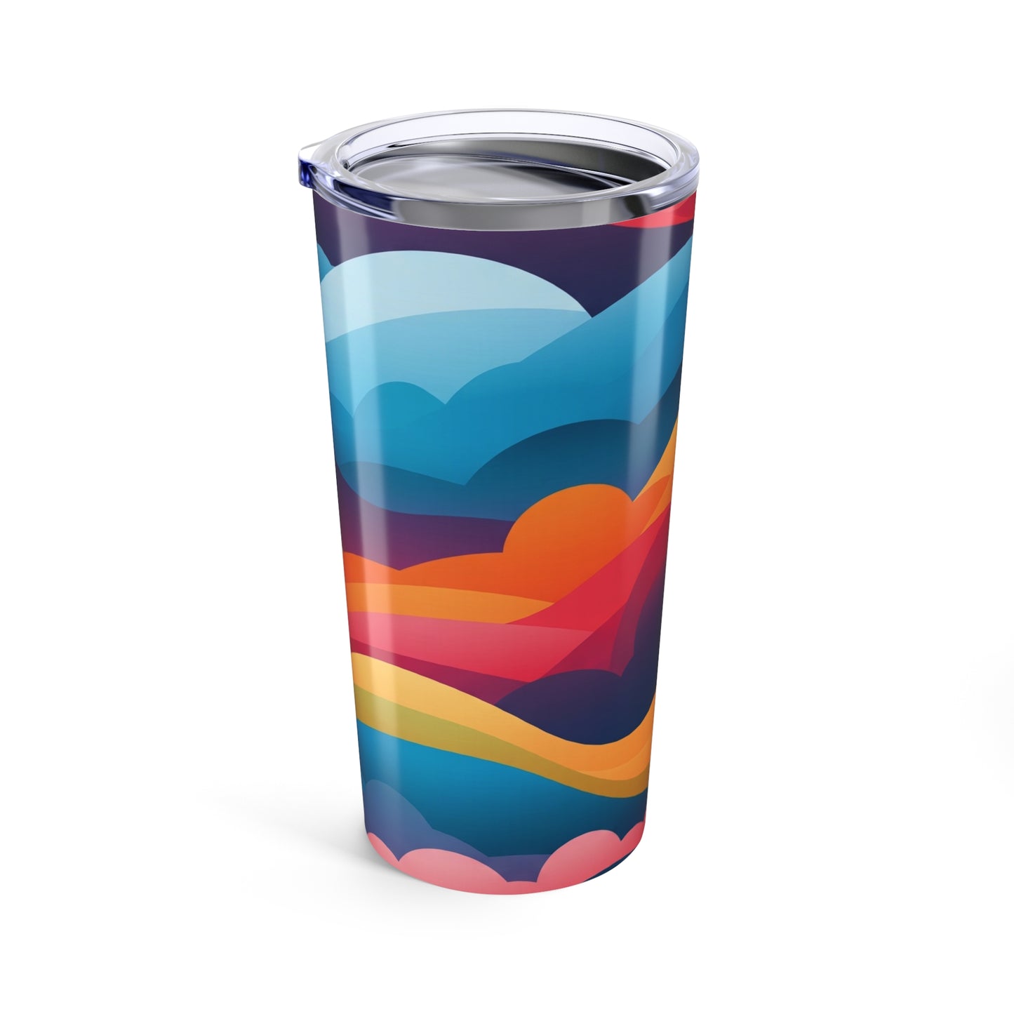 20 Oz Stainless Steel Tumbler With Double Wall Vacuum Insulation And Lid Printed Design Drinkware Keeps Hot Or Cold