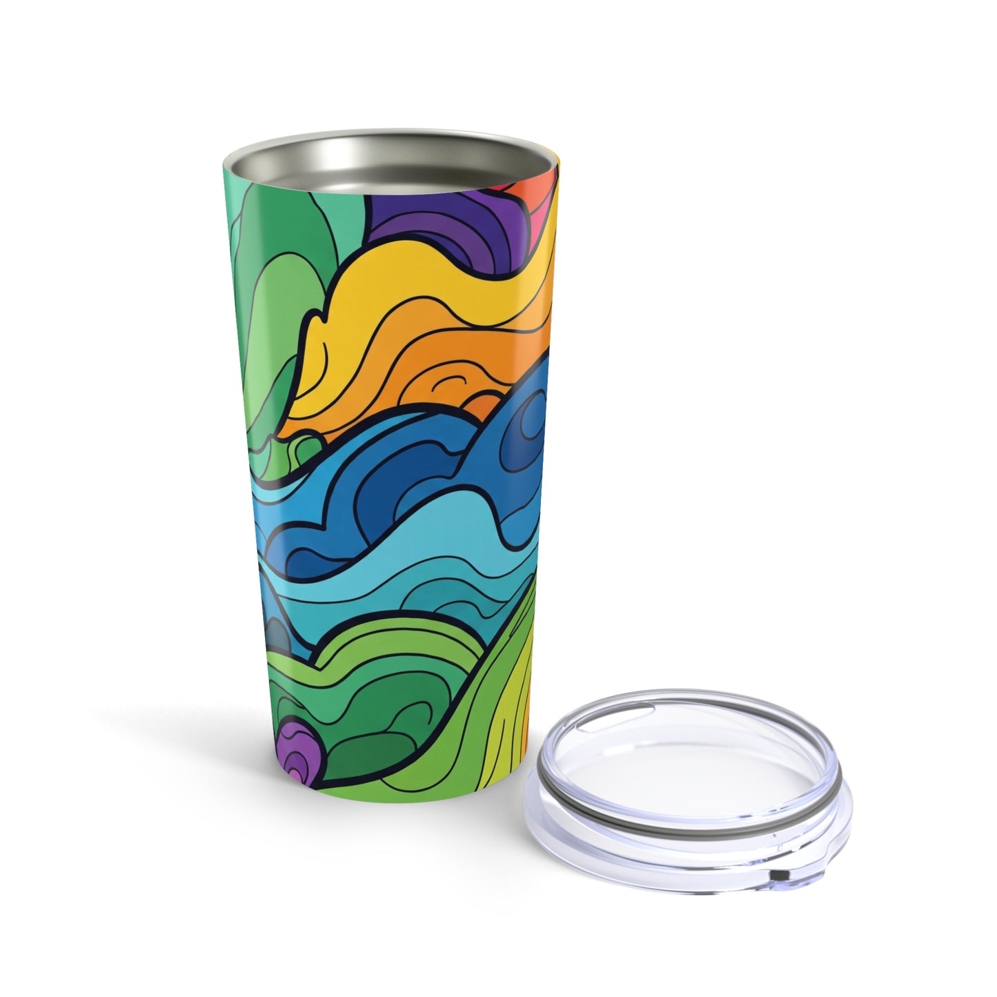 20 Oz Stainless Steel Travel Mug With Double Wall Vacuum Insulation And Leak Proof Lid For Hot And Cold Beverages