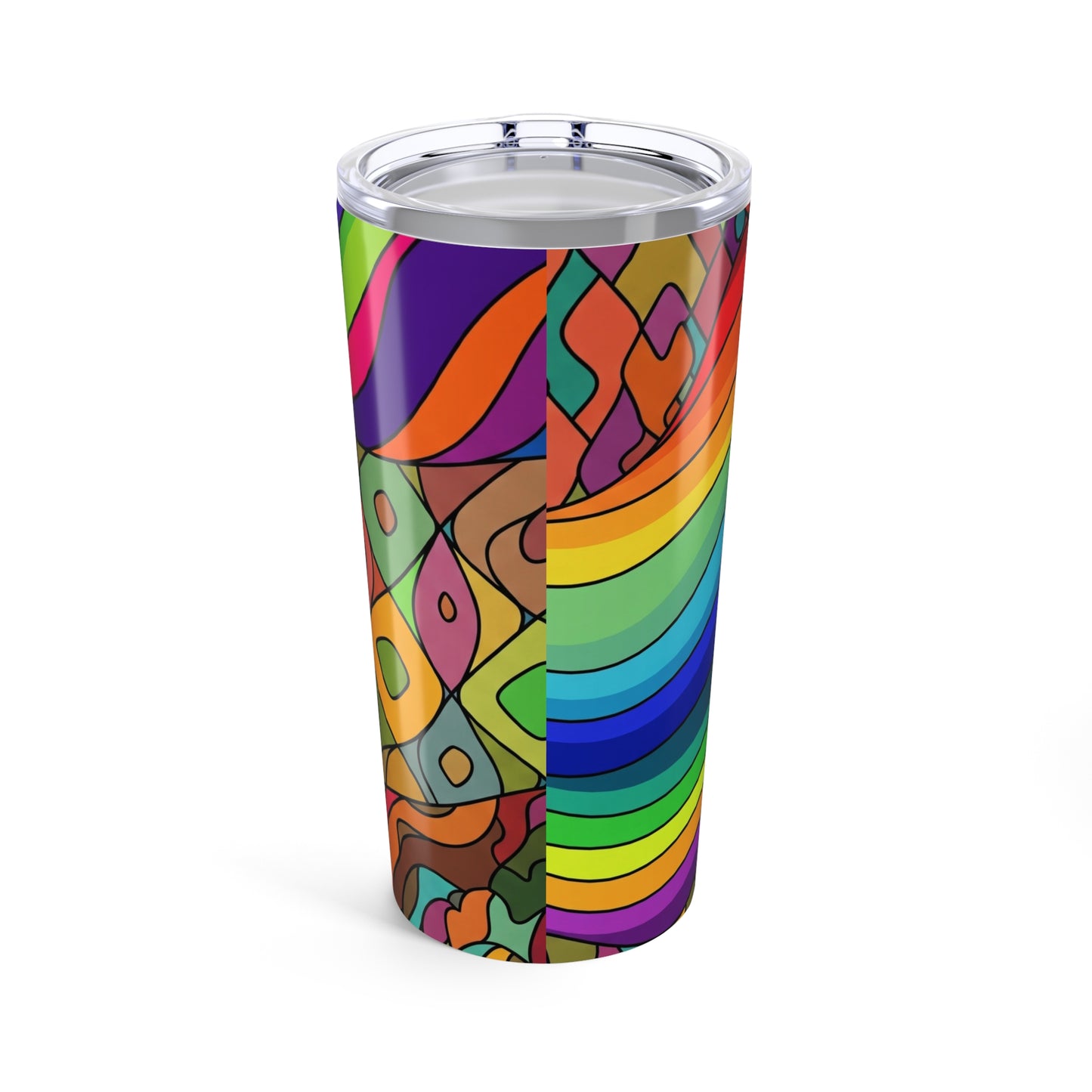 20oz Stainless Steel Tumbler With Printed Artwork And Double Wall Insulation Spill Proof For Hot Or Cold Beverages