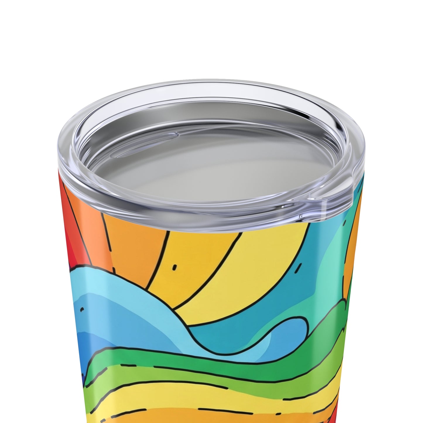 20oz Stainless Steel Printed Travel Tumbler With Double Wall Vacuum Insulation And Spill Resistant Dishwasher Safe