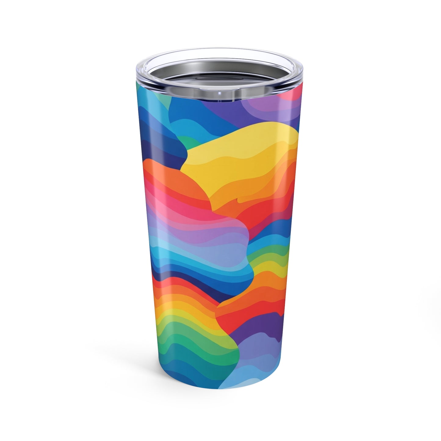 20 Oz Metal Travel Mug With Printed Design Vacuum Insulated Spill Resistant Lid BPA Free For Hot Or Cold Beverages