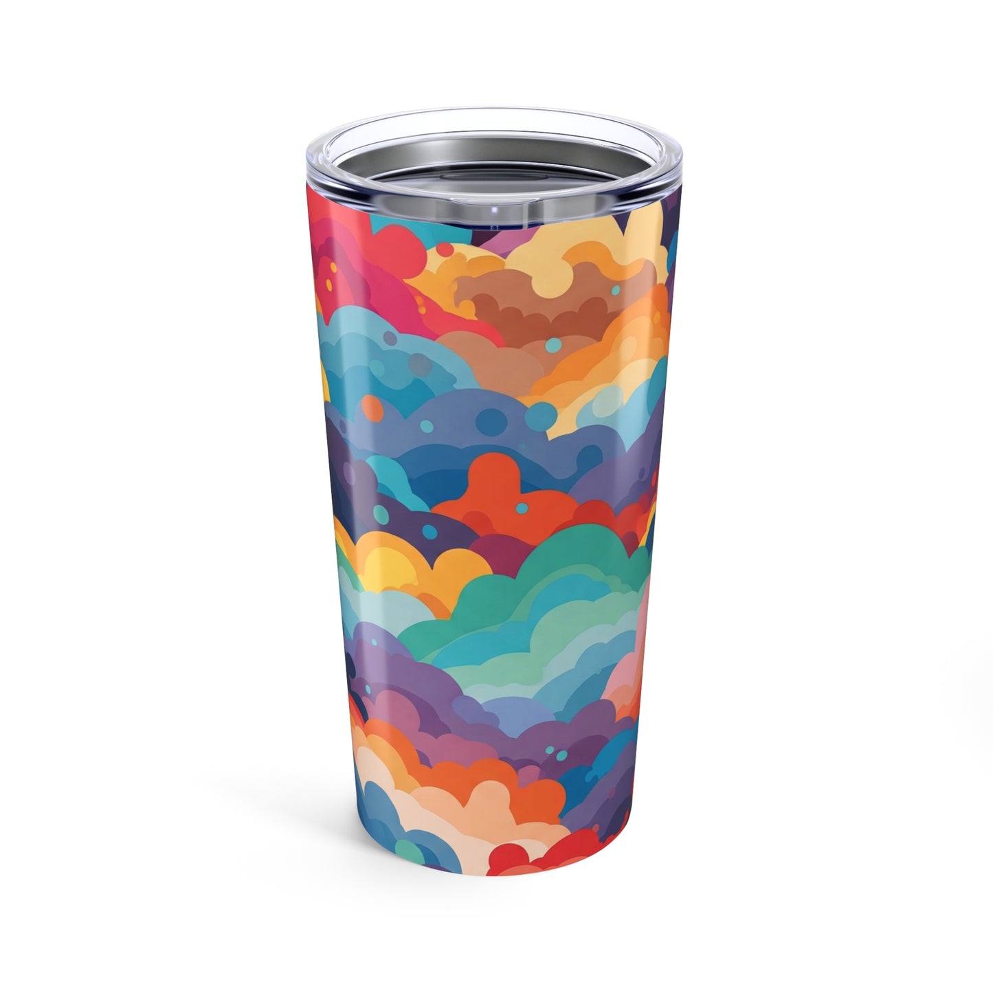 20 Ounce Stainless Steel Tumbler With Printed Design Double Wall Vacuum Insulation Leak Proof Thermal Travel