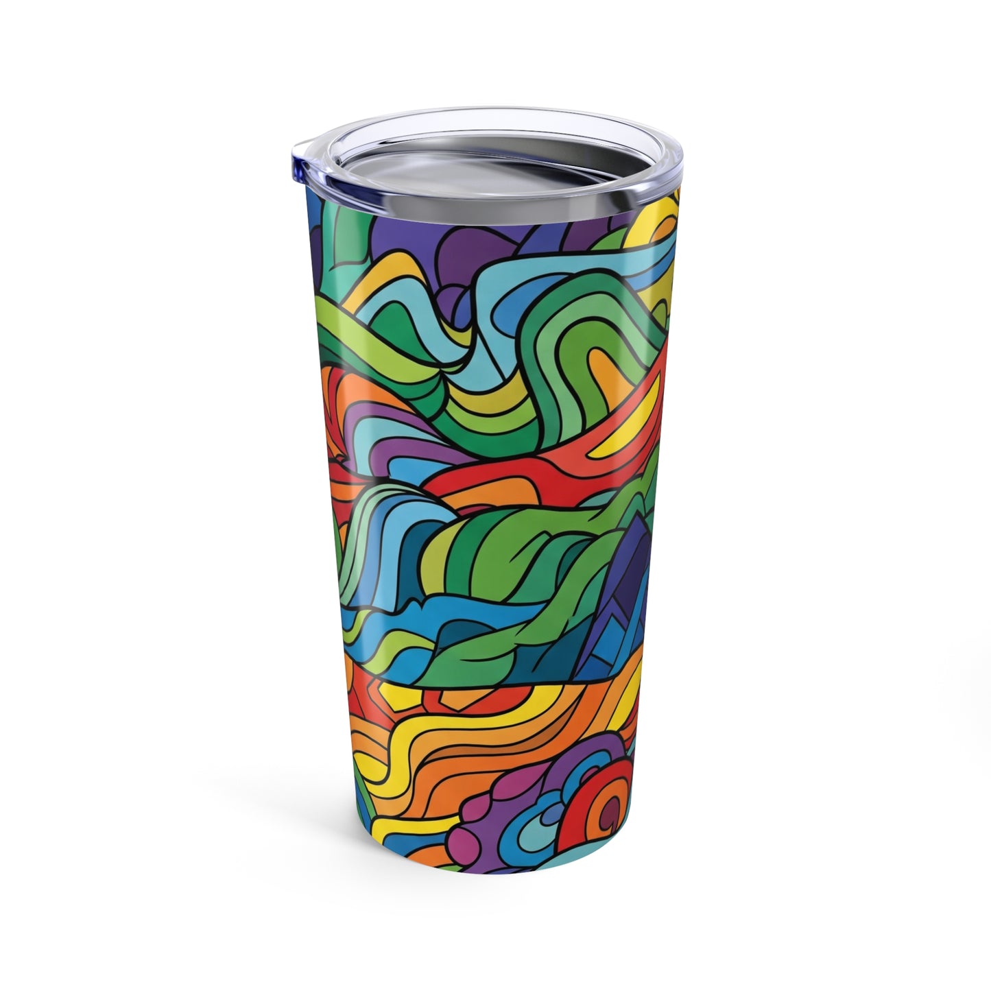 20 Oz Stainless Steel Tumbler With Double Wall Vacuum Insulation Spill Resistant Lid Printed Beverage Dishwasher