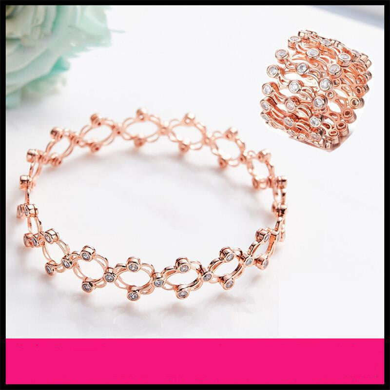 Womens Crown Ring European Inlay Plated Copper Ring With Gemstones And Semi Precious Stone Inlay With Royal Finish