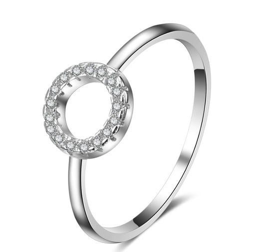 Silver Circle Ring Lightweight 925 Band Minimalist Design For Everyday Wear With Polished Finish And Comforts