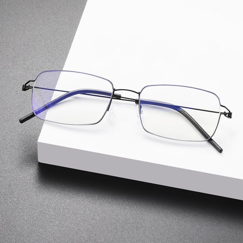 Reading Glasses Lightweight Titanium Alloy Oval Frame Glasses With Radiation Resistance Multiple Magnification