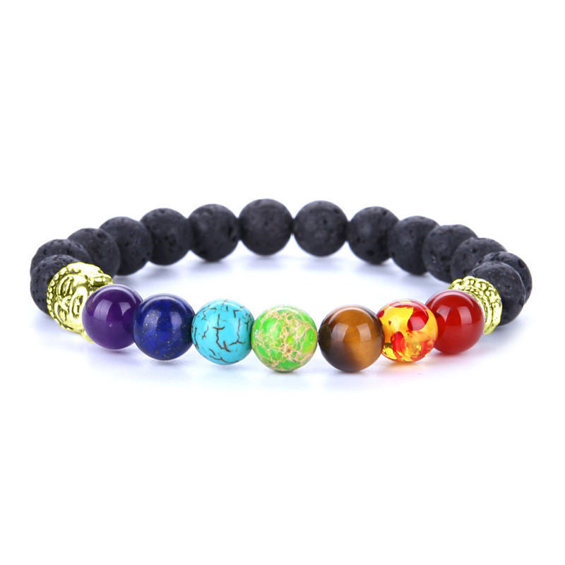 Unisex Lava Stone Bracelet Amethyst Tiger Eye Geometric Natural Stone Jewelry For Men And Women Durable 8mm Stones