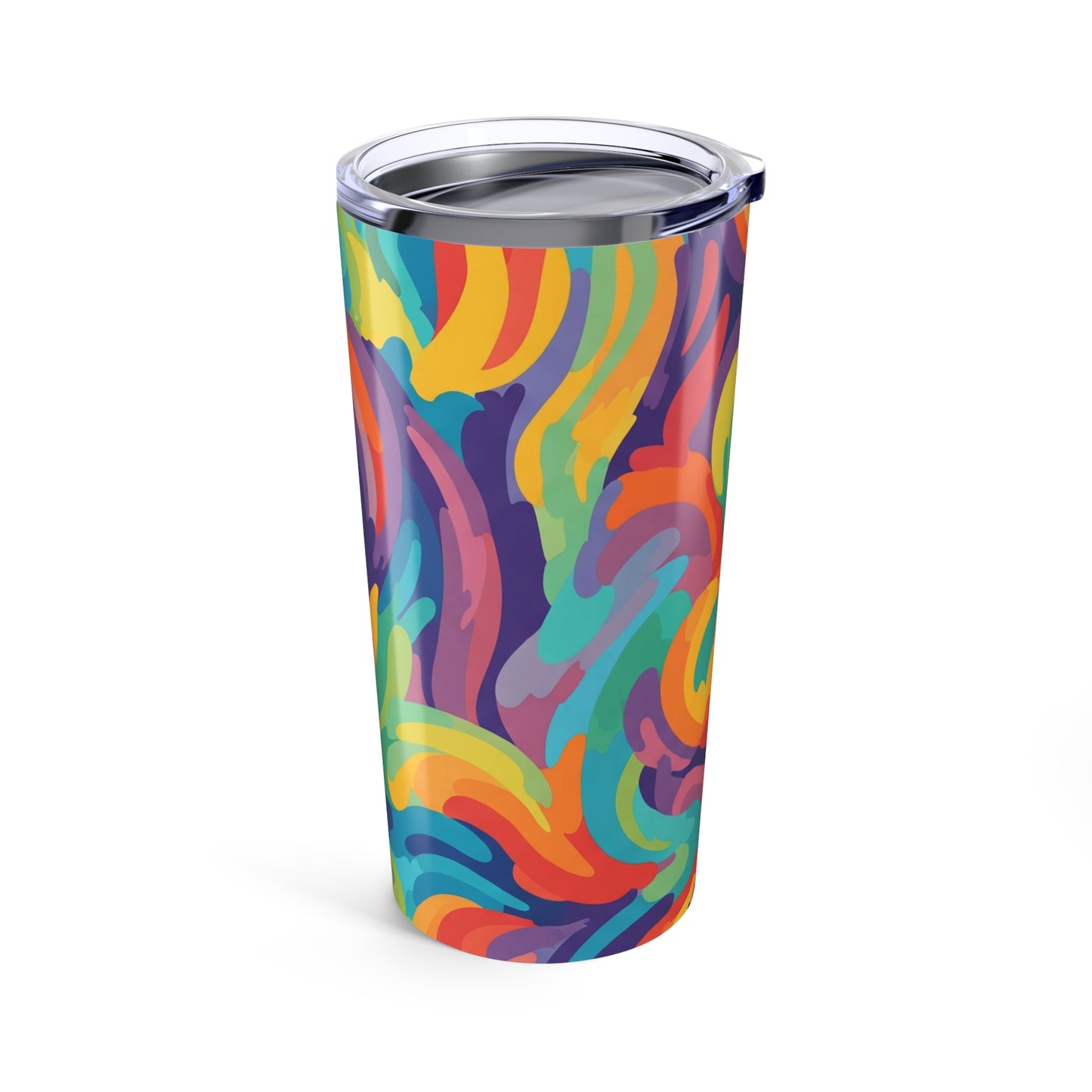 20oz Stainless Steel Tumbler With Printed Artwork Double Wall Vacuum Insulation Spill Resistant Travel Mug For