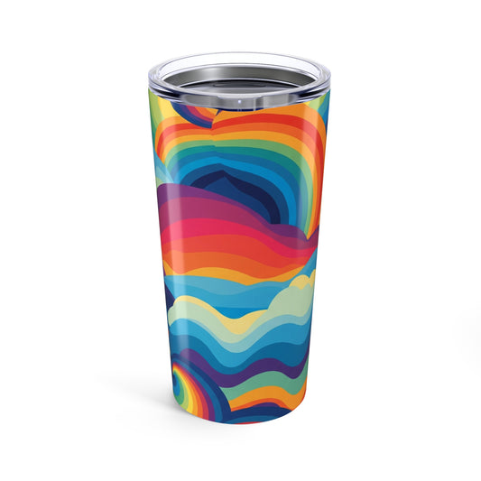 20oz Stainless Steel Tumbler With Double Wall Vacuum Insulation Spill Resistant Travel Mug Printed Design Graphic