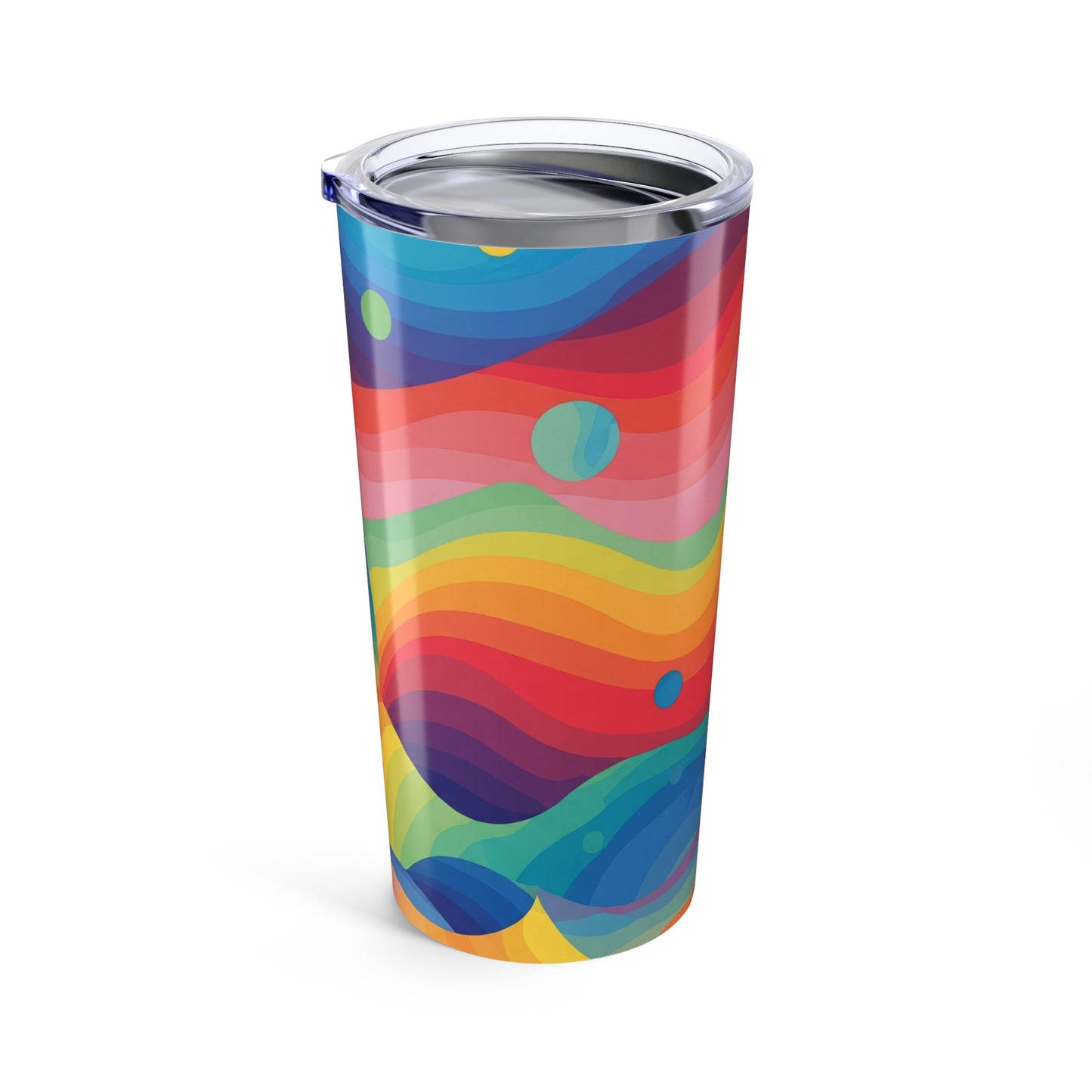 20oz Stainless Steel Travel Mug With Printed Design And Double Wall Vacuum Insulation For Hot And Cold Beverages