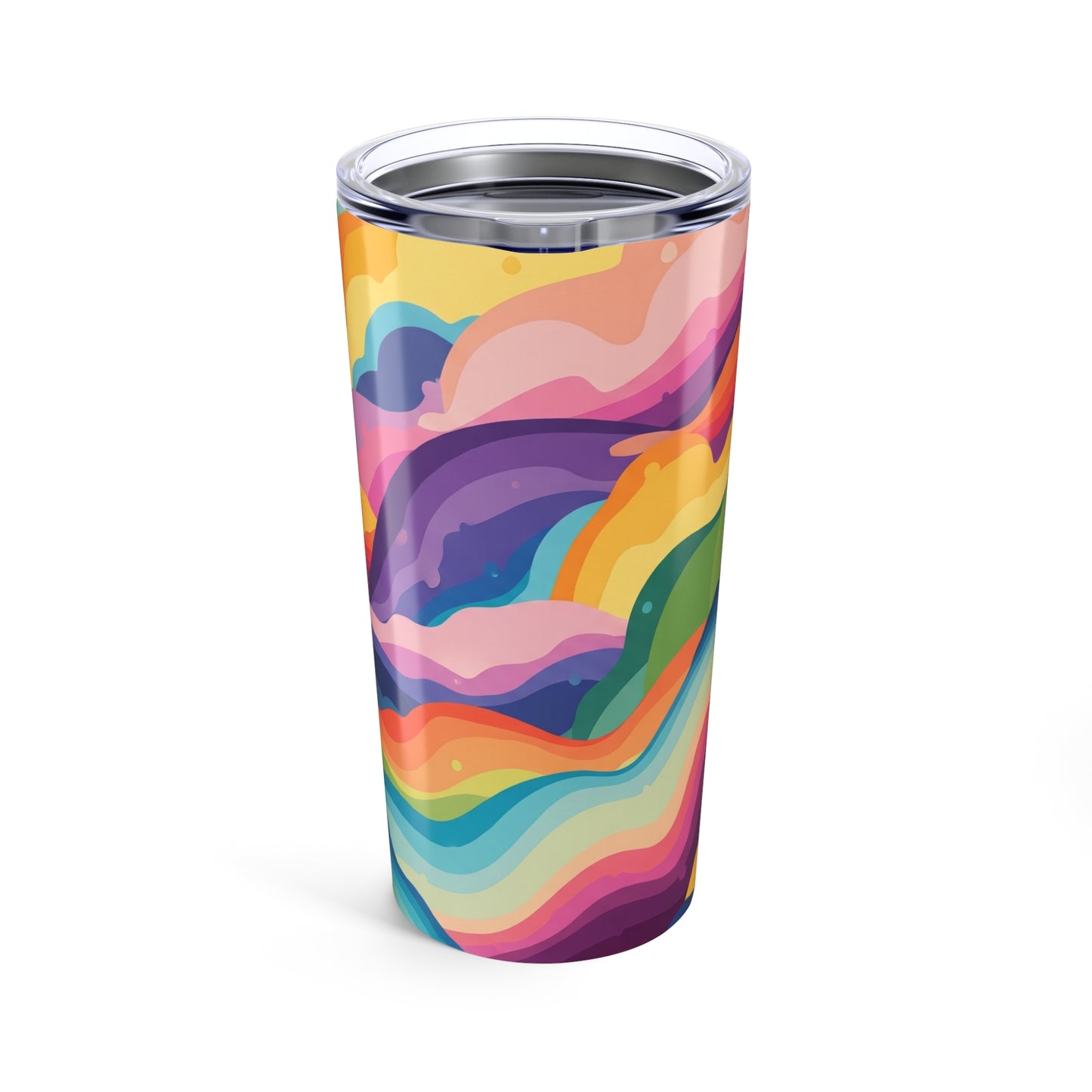 20oz Stainless Steel Tumbler With Printed Design Vacuum Insulated Spill Resistant BPA Free For Hot And Cold Drinks
