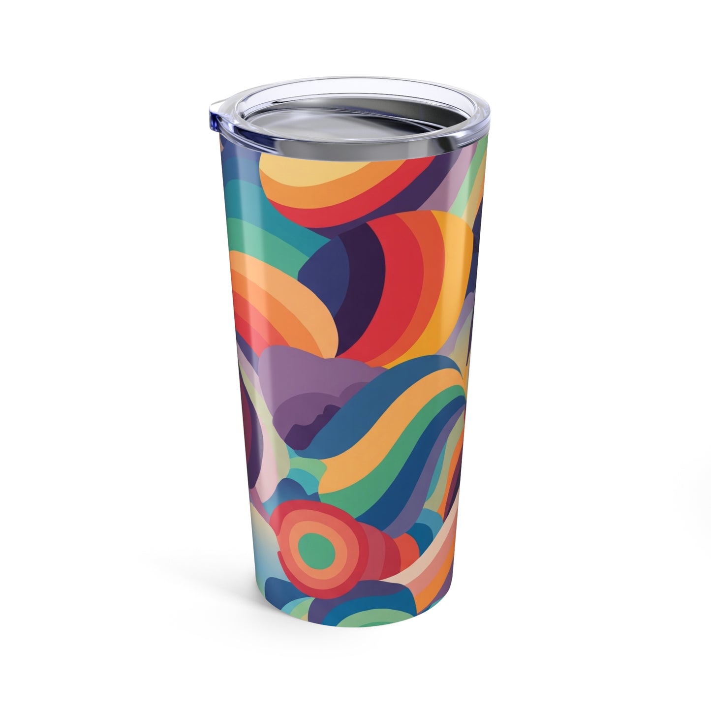 20oz Stainless Steel Tumbler With Printed Design Double Wall Vacuum Insulated Spill Resistant Coffee Cup Lids