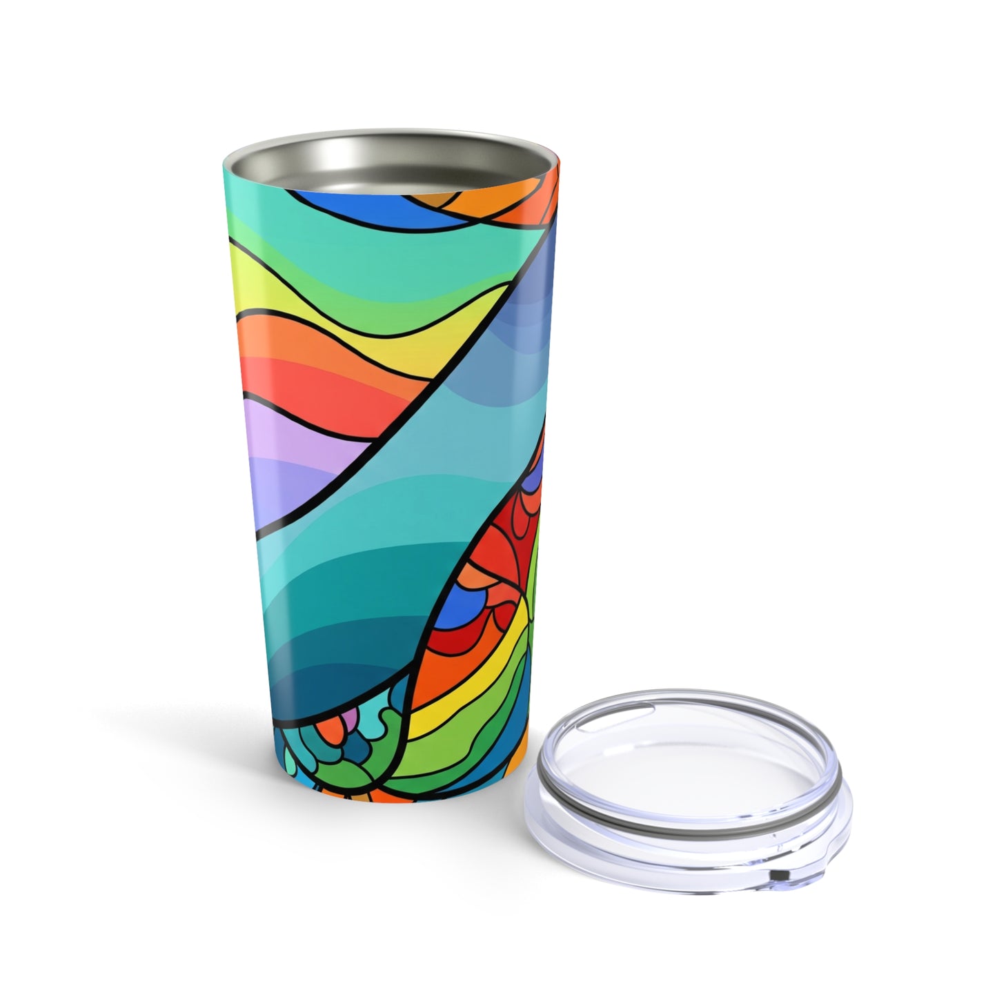 20oz Stainless Steel Tumbler With Double Wall Vacuum Insulation Leak Proof Travel Mug For Hot Or Cold Beverages