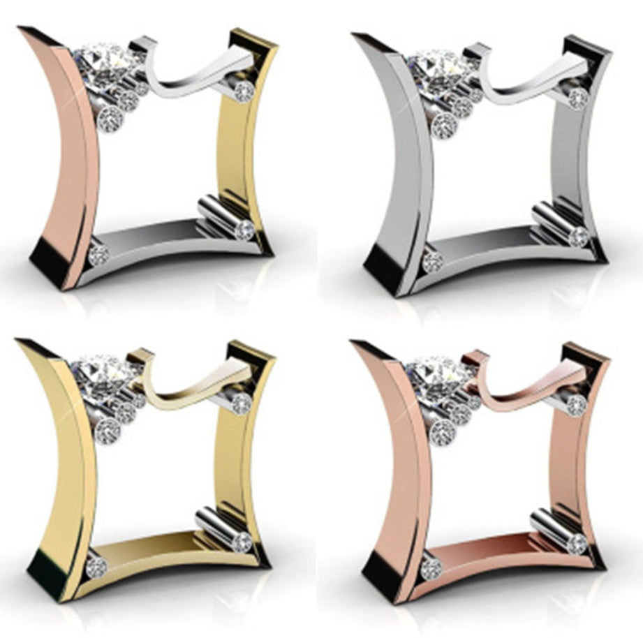 Metal Alloy Zircon Stone Fashion Ring For Women And Girls Trendy Elegant Anniversary Jewelry With Elegant Ring