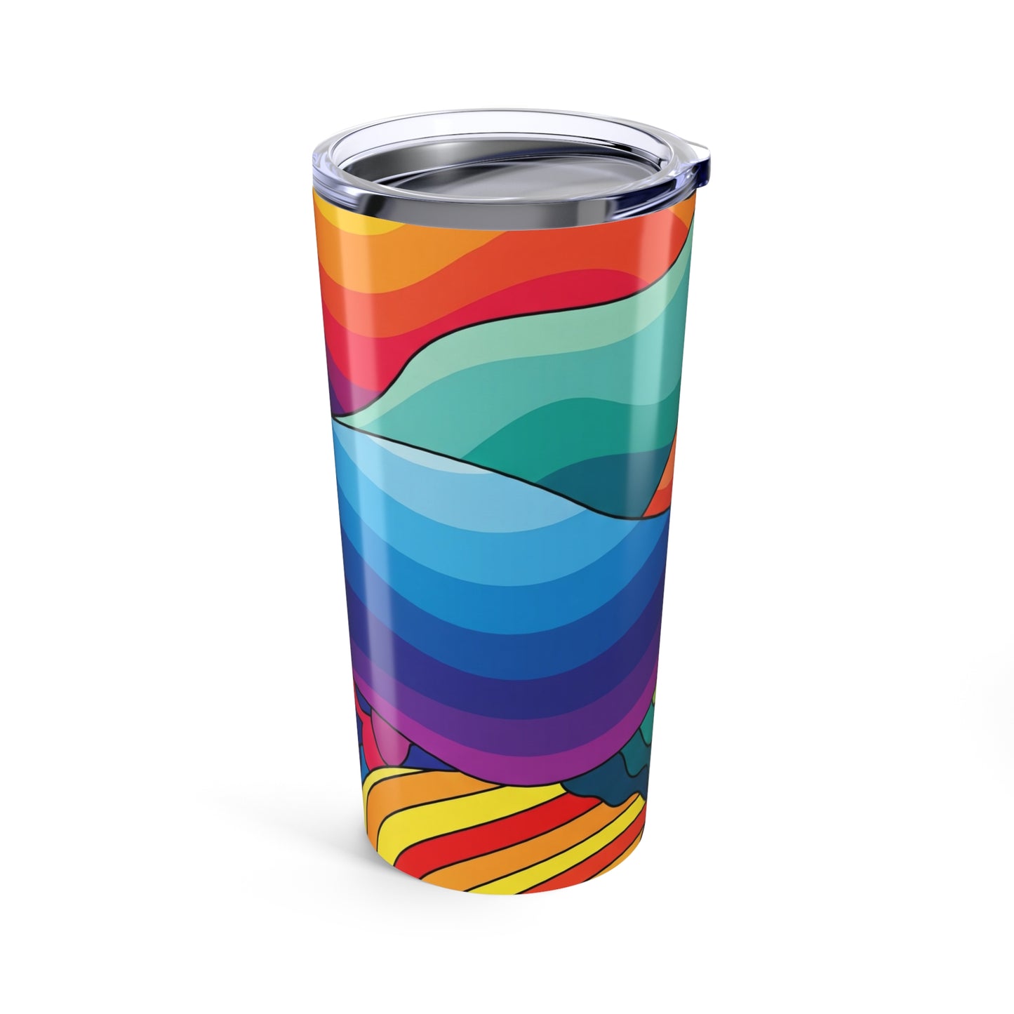 20Oz Stainless Steel Tumbler With Double Wall Vacuum Insulation Spill Resistant Thermal Print For Hot And Cold