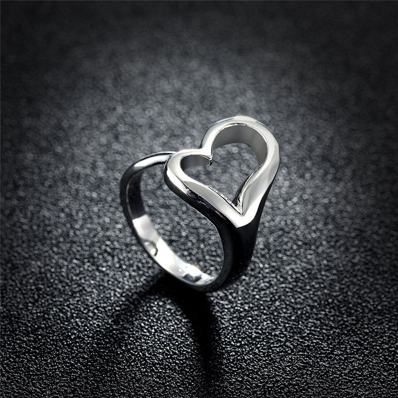 Adjustable Copper Ring Silver Plated Fashion Jewelry Women