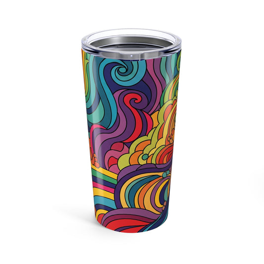 20Oz Stainless Steel Travel Mug With Double Wall Vacuum Insulation Spill Resistant Durable Printed Hot And Cold