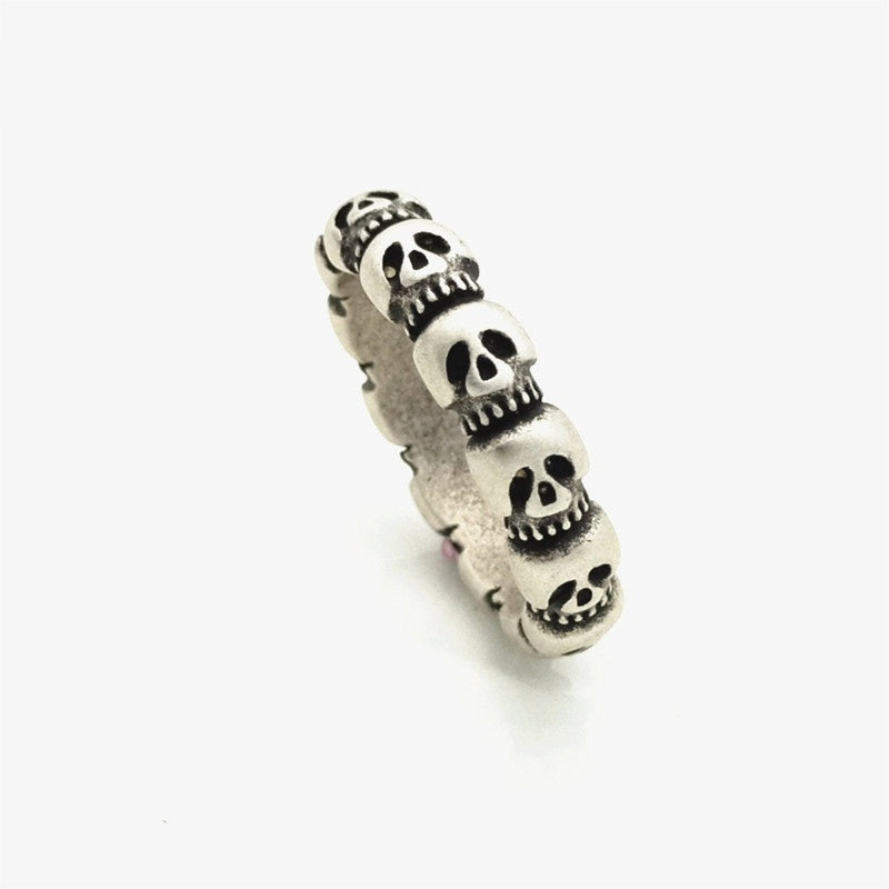 Stainless Steel Skull Ring Unisex Retro Style Accessory