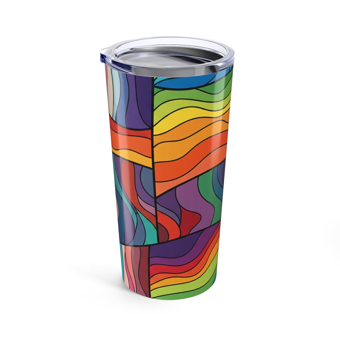 20 Oz Stainless Steel Travel Mug With Printed Design Double Wall Vacuum Insulated Spill Resistant Dishwasher Safe
