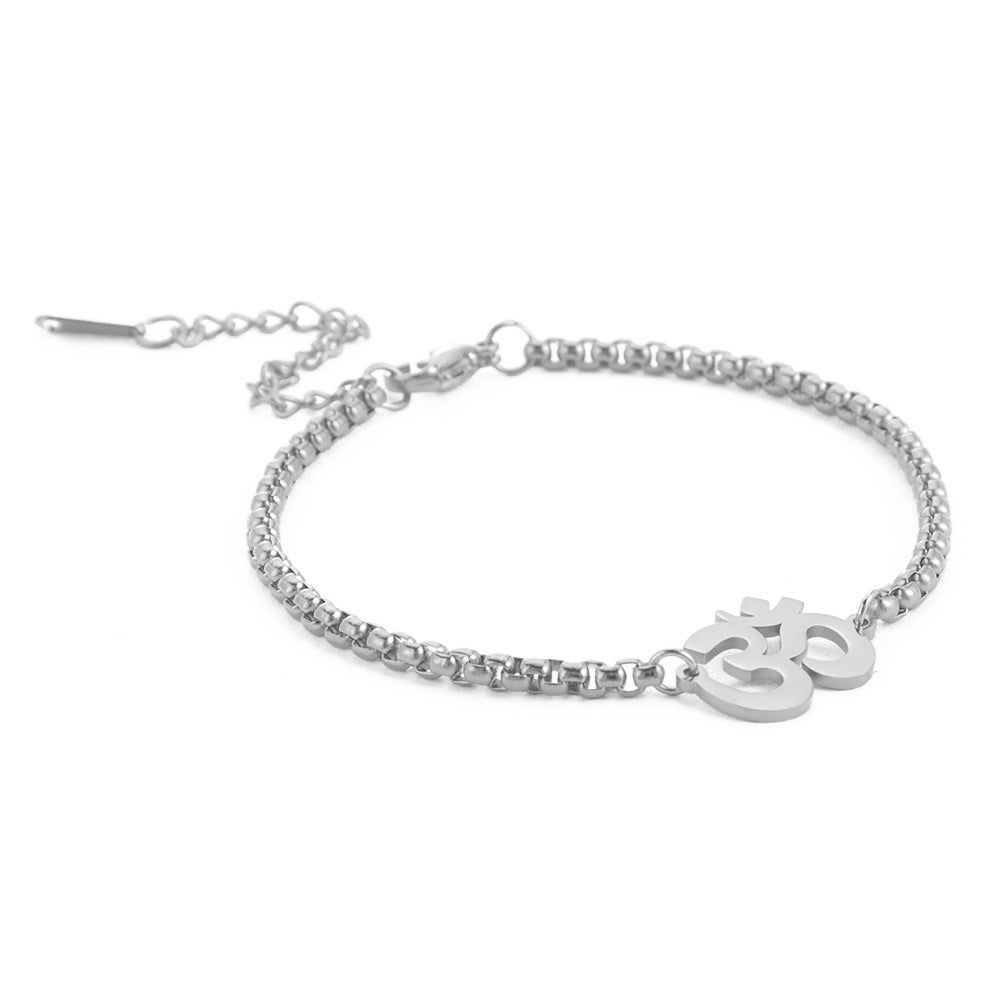 Unisex Infinity Symbol Gold Plated Stainless Steel Bracelet