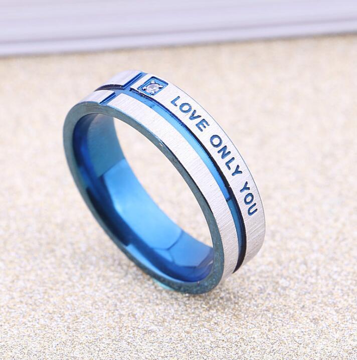 Stainless Steel Rings Set For Wedding Anniversary Engagement Gift High Polished Matching Bands 6mm Width Finish