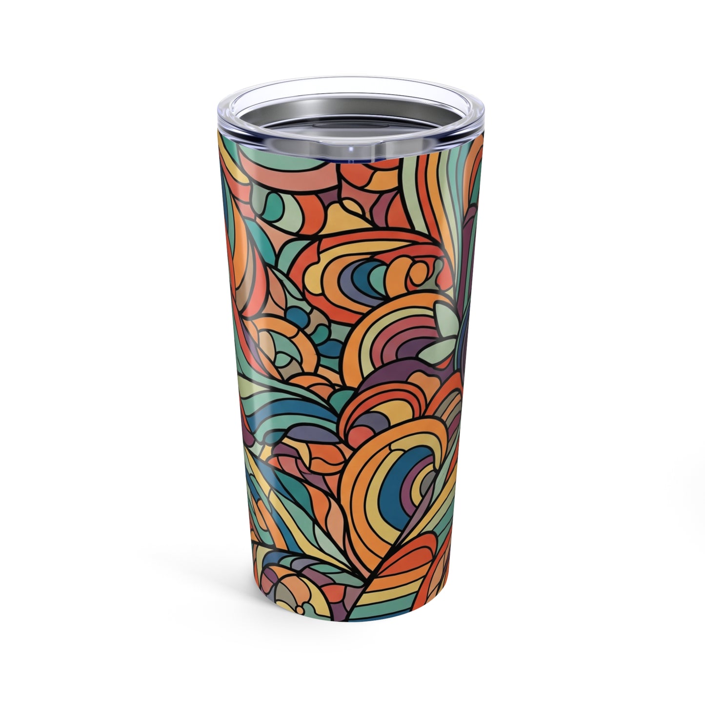 20 Oz Stainless Steel Tumbler With Double Wall Vacuum Insulation Spill Resistant BPA Free Durable Printed Travel