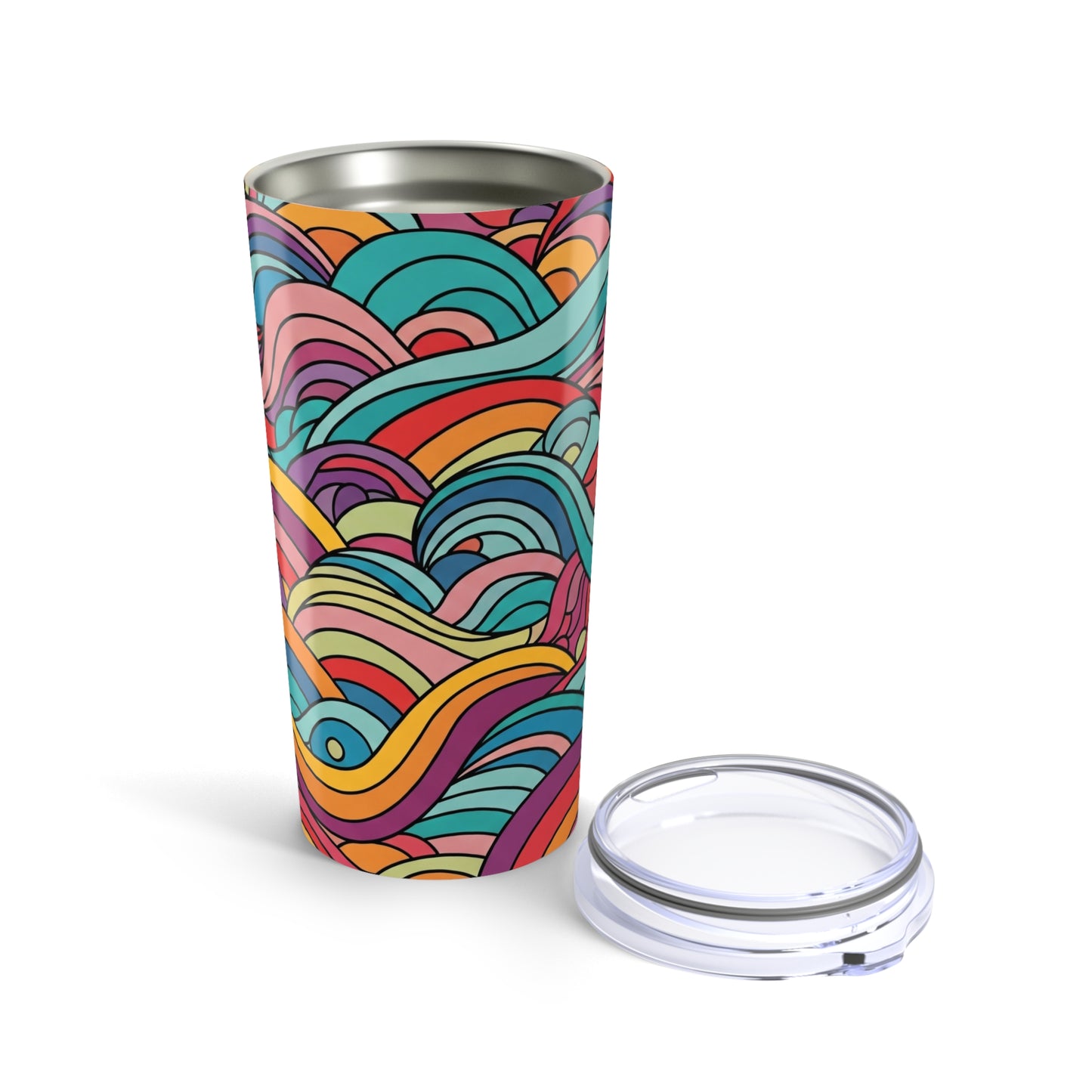 20oz Stainless Steel Travel Mug With Double Wall Vacuum Insulation Leak Proof For Hot Or Cold Beverages Dishwasher