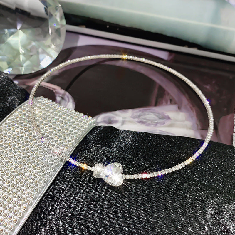 Womens Titanium Steel Bracelet Fashion Geometric Pearl Diamond Inlay Anniversary Gift For Birthday Wedding Gift