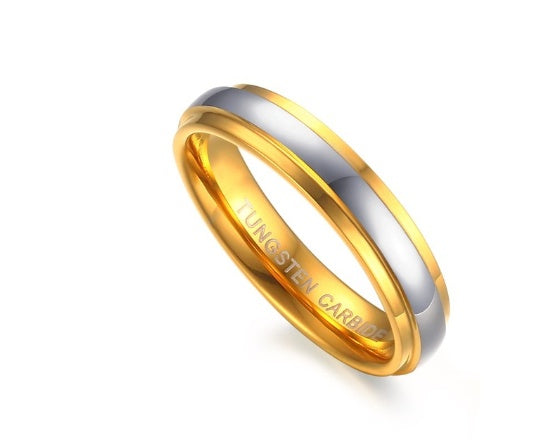 Titanium Steel Wedding Band Ring Electroplated Durable Design for Women and Men Stylish Jewelry Band Collection