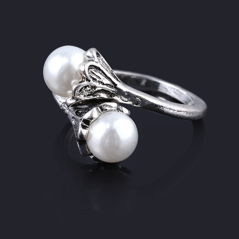 Ladies Star Ring Adjustable Alloy Gold Plated Gemstone Inlay Fashion Ring For Women Retro Star Design Jewelry Charm