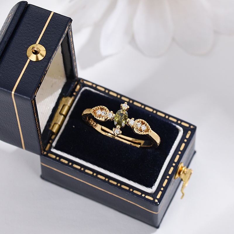 Open Mouth Zircon Ring For Women Diamond Studded Ellipse Geometric Korean Jewelry Everyday Sparkle Always For Her