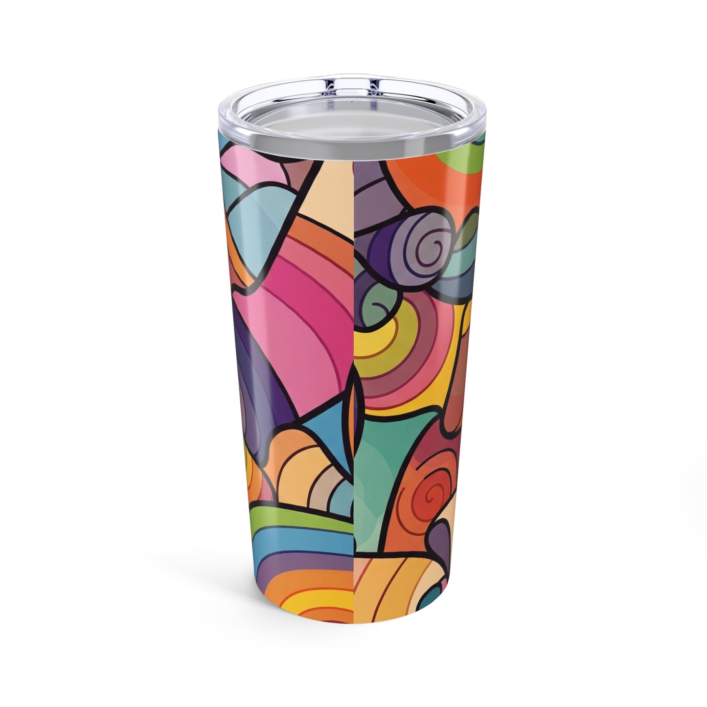 20oz Stainless Steel Tumbler With Artistic Printed Design Double Wall Vacuum Insulation Leak Proof Dishwasher Safe