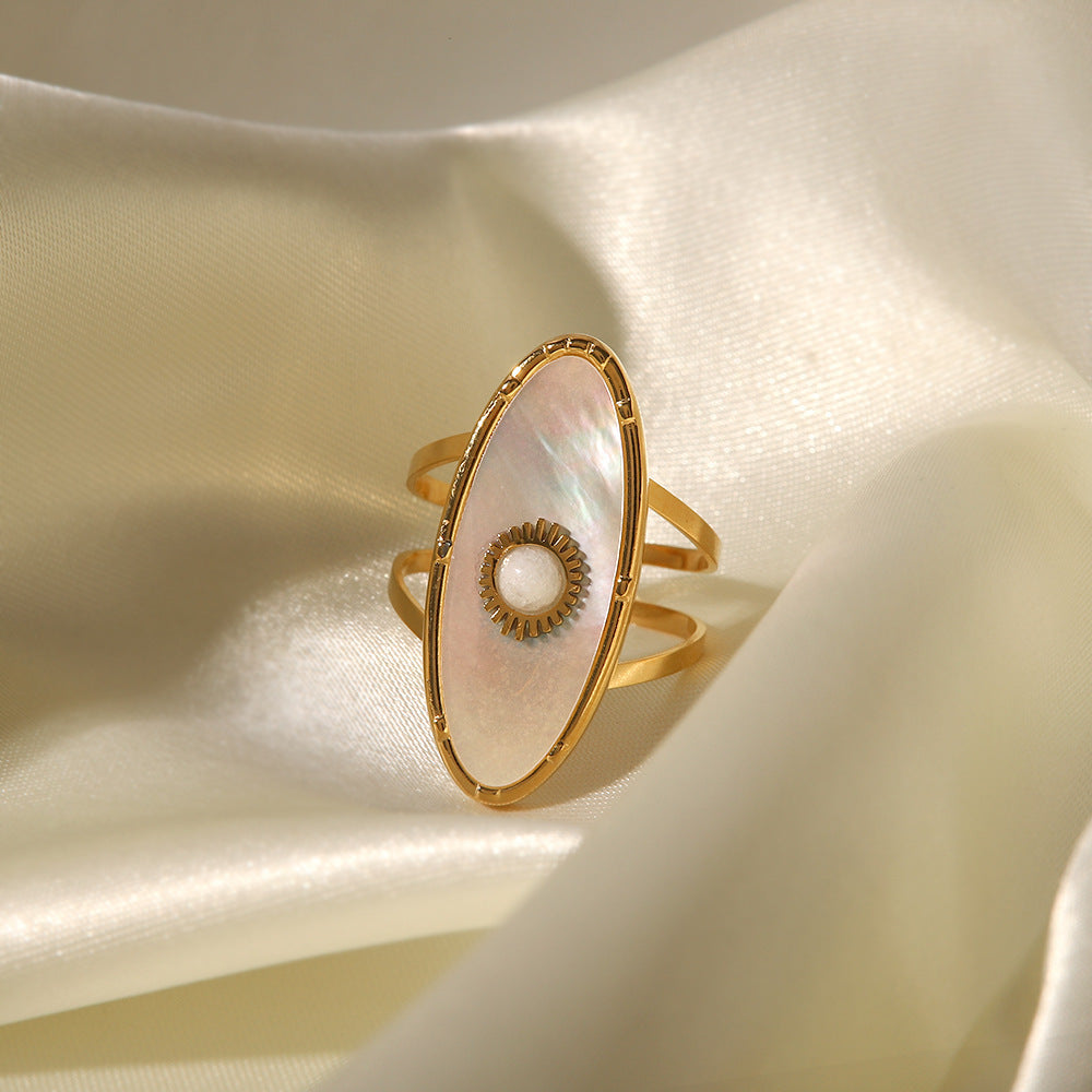 Retro Minority Design Fritillary Ring 18K Gold